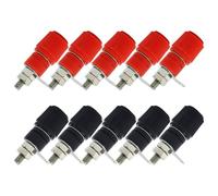 Terminal de conector eléctrico de tuerca de poste de unión banana de 4 mm, aleación de zinc, chapado en níquel, aislamiento ABS, 30 Vac - 60 V CC 24 A, para equipos de prueba electrónicos, 10 unidades