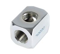 Terminal de conexi n Alphacool 17029 HF TEE Pieza en T redonda G1/4 - Cromo