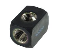 Terminal de conexi n Alphacool 17030 HF TEE Pieza en T redonda G1/4 - negro intenso Accesorios de refrigeraci n por agua