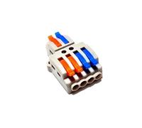 Terminal de conexión rápida Conector de cable compacto rápido con enchufe eléctrico 28-12 AWG, conector, bloque conexión cableado acoplamiento, 1 pieza(2x4)