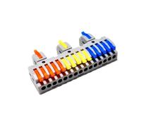 Terminal de conexión rápida Conector de cable compacto rápido con enchufe eléctrico 28-12 AWG, conector, bloque conexión cableado acoplamiento, 1 pieza(3x15)