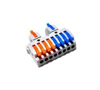 Terminal de conexión rápida Conector de cable compacto rápido con enchufe eléctrico 28-12 AWG, conector, bloque conexión cableado acoplamiento, 1 pieza(2x8)