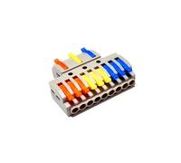 Terminal de conexión rápida Conector de cable compacto rápido con enchufe eléctrico 28-12 AWG, conector, bloque conexión cableado acoplamiento, 1 pieza(3x9)