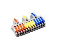 Terminal de conexión rápida Conector de cable compacto rápido con enchufe eléctrico 28-12 AWG, conector, bloque conexión cableado acoplamiento, 1 pieza(3x12)