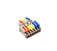 Terminal de conexión rápida Conector de cable compacto rápido con enchufe eléctrico 28-12 AWG, conector, bloque conexión cableado acoplamiento, 1 pieza(3x6)
