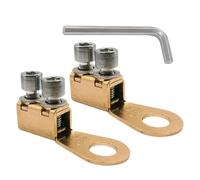 Terminal de correo de cobre, conector de extremo de cable, juego de bloques de conexión, batería de 2,24 x 1,22 x 0,55 pulgadas, solución para conexiones de baterías de seguridad y optimización en