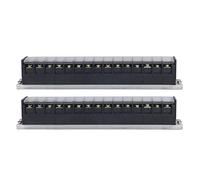 Terminal de doble fila - Conector eléctrico de cobre, voltaje de corriente nominal 30A 660V, aislamiento de polvo transparente, cableado fácil para la distribución y (tipo 2)