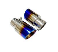 Terminal de Escape 1 Uds. Silenciador De Tubo Escape, Garganta Cola, Acero Inoxidable, Nido Avispas Azul Tostado, Gran Diámetro Punta Cola(60mm-114mm)