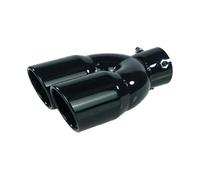 Terminal De Escape Silenciador De Tubo De Escape Trasero De Doble Cilindro, Entrada De Coche Universal De 63mm Salida De Titanio Negro, Acero Inoxidable Tubo De Escape(Black Z)