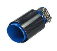 Terminal De Escape Tubo De Escape De Coche Accesorios Universales Modificados Silenciador Punta Trasera Fibra Carbono Brillante Acero Inoxidable Rojo/azul Escape Automóvil