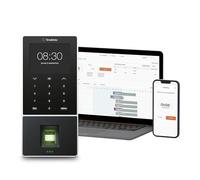 Terminal de fichaje basado en la nube TimeMoto TM-828 SC con lector de huella dactilar, se puede emparejar con tarjetas de acceso sin contacto, lector de tarjetas RFID, PIN, 2.000 usuarios, wifi