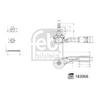 FEBI BILSTEIN Rótula barra de dirección para KIA: Rio, Stonic (Ref: 183068)