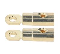 Terminal de ojal, terminal de anillo de tornillo, conector de terminal de ojal, terminales de batería sin soldadura, terminales eléctricos, 2 unidades, extremo del cable de la batería (4GA)