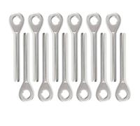 Terminal de Ojo Swage de 5mm, 12 Uds., T316, Montaje de Cable de Acero Inoxidable for Montaje de barandilla de Cable de 3/16 Pulgadas, Tensor, Hardware Marino