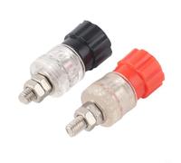 Terminal de poste de unión M5 100A 380V para rojo y negro, 1 par, conexión de alimentación, 5 mm, tuerca de hierro