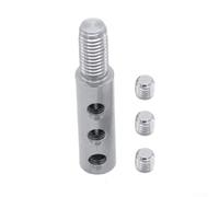 Terminal de tapón de cable de máquina de gimnasio de acero inoxidable rosca M10 para cable de 5-6 mm plateado 75 mm hexagonal juego de tornillo sistema de polea comercial doméstico (M-12)