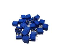Terminal de tornillo PCB 5,0 mm 2/3P 100 UDS | Surtido de conectores de empalme rojo, azul, verde y negro(2p Blue,Copper feet)