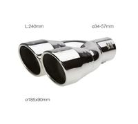 Terminal Doble Escape De Acero Inoxidable Silenciador Ovalado TRX/59