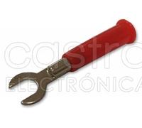 Terminal Horquilla 6mm - Rojo