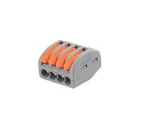 Terminal Macho Hembra 10 terminales de empalme compactos for el hogar, conectores eléctricos abrazadera 2, 3, 4 y 5 puertos, rápidos cable palanca(4)