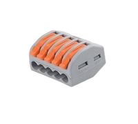 Terminal Macho Hembra 10 terminales de empalme compactos for el hogar, conectores eléctricos abrazadera 2, 3, 4 y 5 puertos, rápidos cable palanca(5)