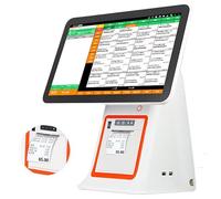 Terminal POS con pantalla táctil de 15.6" y panel táctil único, caja registradora para restaurantes y supermercados, POS todo en uno para tiendas y negocios.,A