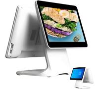 Terminal POS con pantalla táctil Full HD dual para restaurante y bar, fácil configuración