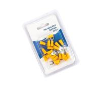Terminal preaislado amarillo SV1.25-4, 20 unidades, alta conductividad, conexión segura, ideal para conexiones eléctricas y mantenimiento.