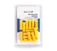 Terminal preaislado BV5.5 amarillo, 15 uds/blíster, ideal para conexiones eléctricas seguras en instalaciones y proyectos eléctricos.