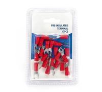 Terminal preaislado - terminal eléctrico roscado en color rojo, 4 mm², pack de 20 uds, ideal para conexiones seguras y duraderas.*