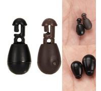 Terminal Tackle - 20 cuentas de cambio rápido para pesca de carpa, diseñadas para reemplazo instantáneo de longitud de gancho y uso de cuentas de choque en correr Leger y alimentador (S marrón)