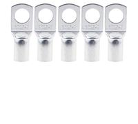 Terminales de anillo, conector de cable de terminal de cobre, 100/50/25/10PCS 4-25 mm Surtido de terminales estañados Kit de conectores(Silver 25PCS,SC25-8)