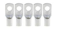 Terminales de anillo, conector de cable de terminal de cobre, 100/50/25/10PCS 4-25 mm Surtido de terminales estañados Kit de conectores(Silver 10PCS,SC16-6)