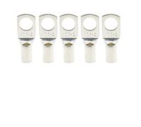 Terminales de anillo, conector de cable de terminal de cobre, 100/50/25/10PCS 4-25 mm Surtido de terminales estañados Kit de conectores(Silver 25PCS,SC6-6)