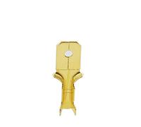 Terminales de anillo, conector de cable de terminal de cobre, conectores eléctricos 100 unids/lote 2,8/4,8/6,3 mm terminal de engarzado hembra y macho(6.3 Male)