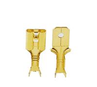Terminales de anillo, conector de cable de terminal de cobre, conectores eléctricos 100 unids/lote 2,8/4,8/6,3 mm terminal de engarzado hembra y macho(6.3 Male Female)