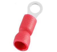 Terminales de anillo Rojo 6.4mm 1/4 1.5mm2 - 10 piezas