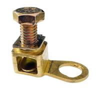Terminales de batería - Terminales de batería | Conectores de batería altamente conductivos | Pack de 2 bornes de polo para camiones, coches, SUV, autocaravanas, conexión segura, plata Kdupfer robusto