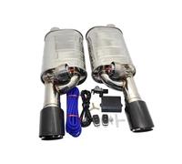 Terminales de Escape 1 Par Kit Tubo Escape Control Válvula Vacío Automóvil Silenciador Variable Remoto Acero Inoxidable Universal 63Mm Silenciador Trasero Coche(51MM B)