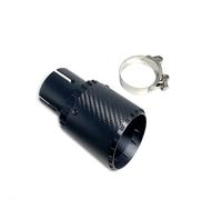 Terminales de Escape 1 Pieza Silenciador Tubo Escape Coche Punta Universal Negra 89Mm Y 101Mm Boquilla Silenciador Trasero Coche(IN 51-OUT 89)