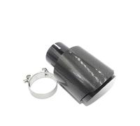 Terminales de Escape 1 Pieza Silenciador Tubo Escape Trasero Acero Inoxidable Negro Brillante Universal Para Coche Silenciador Trasero Coche(IN 63-OUT 101)