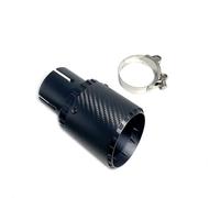 Terminales de Escape 1 Pieza Tubo Escape Negro Modificado Automóvil Acero Inoxidable Con Punta Silenciador Fibra Carbono Mate Silenciador Trasero Coche(ID 67-OD 101)