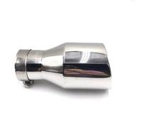 Terminales de Escape 1 Pieza Tubo Escape Universal Acero Inoxidable 304 + Punta Automóvil Silenciador Trasero Coche(IN 76-OUT 101)