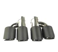 Terminales de Escape 2 Piezas Tubo Escape Coche Modelo H Carbono Punta Doble Silenciador Puntas Cola Para Benz Silenciador Trasero Coche(IN 70-OUT 114)