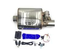 Terminales de Escape Kit Tubo Escape Con Válvula Vacío Automóvil 51/63/76Mm Silenciador Variable Control Remoto Universal Acero Inoxidable Silenciador Trasero Coche(76MM Left B)