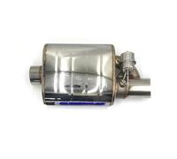 Terminales de Escape Kit Tubo Escape Con Válvula Vacío Automóvil 51/63/76Mm Silenciador Variable Control Remoto Universal Acero Inoxidable Silenciador Trasero Coche(76MM Left A)