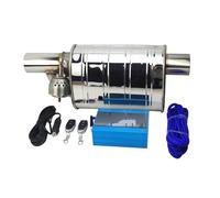Terminales de Escape Kit Tubo Escape Con Válvula Vacío Automóvil Silenciador Variable Acero Inoxidable Universal 51 63 76Mm Control Remoto Silenciador Trasero Coche(RIGHT 70MM C)