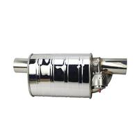 Terminales de Escape Kit Tubo Escape Con Válvula Vacío Automóvil Silenciador Variable Acero Inoxidable Universal 51 63 76Mm Control Remoto Silenciador Trasero Coche(LEFT 76MM A)