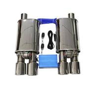 Terminales de Escape Kit Tubo Escape Control Válvula Vacío Automóvil 1 A 2 Piezas Silenciador Variable Acero Inoxidable Universal 51 63 76MM Silenciador Trasero Coche(51MM C)