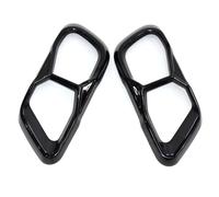 Terminales de Escape Para X5 G05 X6 G06 X7 G07 2019-2024 Silenciador Tubo Escape Moldura Portón Trasero Boquilla Portón Trasero Acero Inoxidable Externa Silenciador Trasero Coche(Black B)